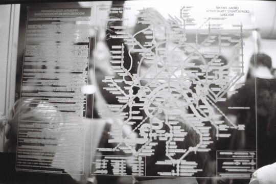 Blurred metro map