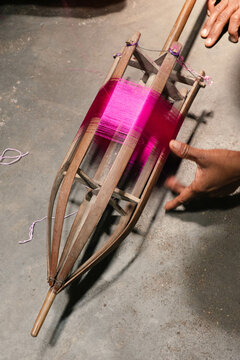 Kanchipuram silk saree weaving process