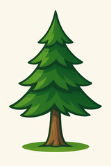Obraz premium Vector Illustration of a Stylized Pine Tree