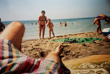 UGC analog film portrait of mother and daughter