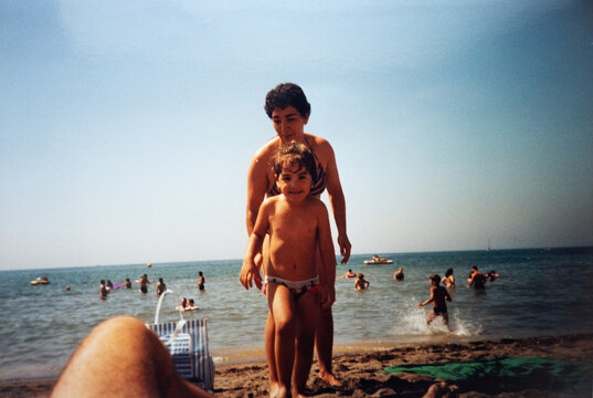 UGC analog film portrait of mother and daughter