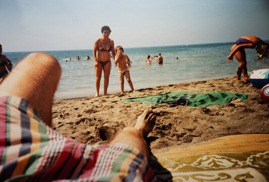 UGC analog film portrait of mother and daughter