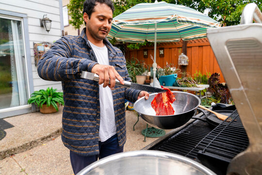 outdoor grill meat