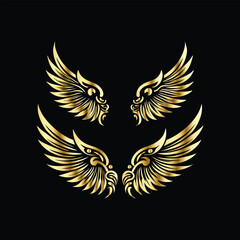 Vector set of gold vintage frames. Elegant element for design in Eastern style, place for text. Floral golden border. Lace illustration for invitations and greeting cards.