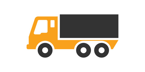 Cargo truck vector logo design simple
