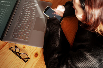 Work from home setup with technology essentials