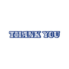 Elegant Thank You Text Graphic Design Element
