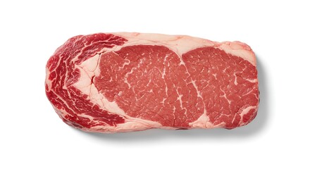 Obraz premium Raw Beef Steak on White Background