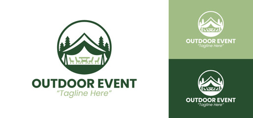 Modern Green Outdoor Event Logo for Branding and Event Marketing
