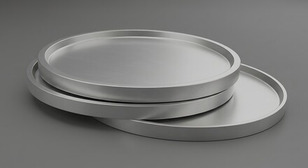 Stacked Aluminum Plates with Reflection