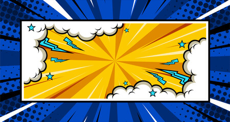 Blank flat comic style background
