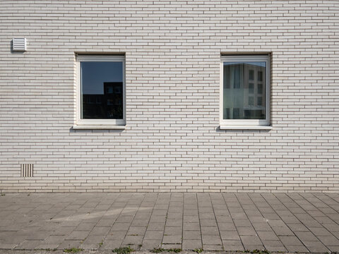 facade and two windows