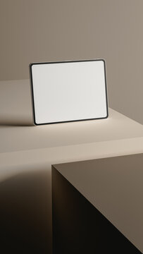 Modern tablet on elegant surface showcasing minimalist design