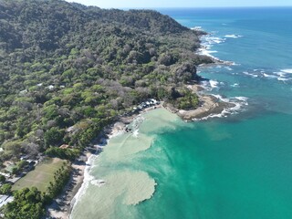 Montezuma Beach, Costa Rica: Aerial ocean view