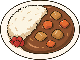 カレーライスのイラスト
