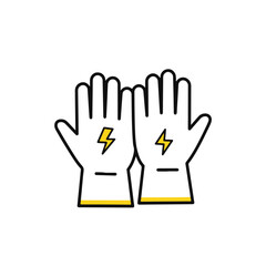 Fototapeta premium Pair of electrical safety gloves.