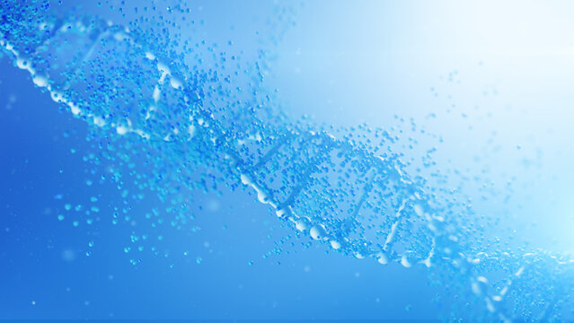 DNA molecule close up
