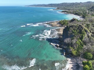 Mal Pais and Santa Teresa Beach coastline, tropical turquoise paradise, Costa Rica