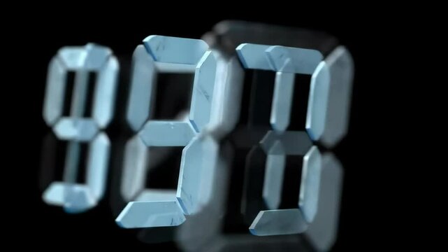 Digital Numbers Rotating