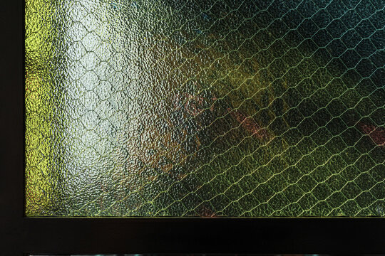 Close-Up Textured Glass with Light Interaction
