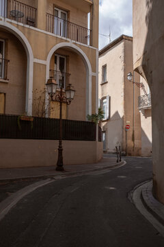 Curved Street in Afternoon Light