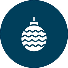 Christmas Bauble Vector Icon Design