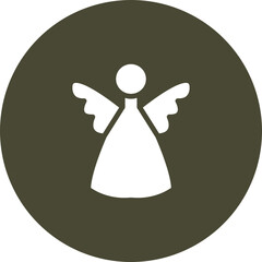 Obraz premium Christmas Angel Vector Icon Design