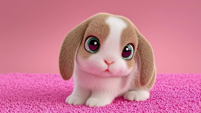 (Loop) Sad Bunny Character Animation with Droopy Ears