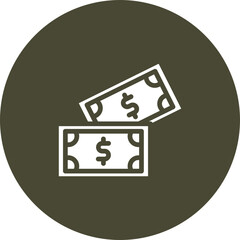 Paper Currencies Vector Icon Design