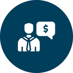 Fototapeta premium Financial Consultant Vector Icon Design