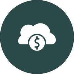 Cloud Banking Vector Icon Design