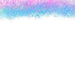 Colorful scattered dots abstract top border background