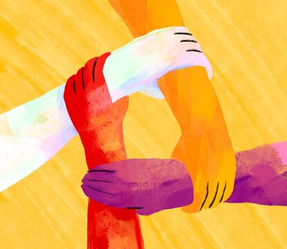 Concept of togetherness and teamwork