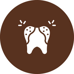 Dental Caries Vector Icon Design