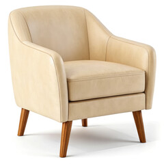 Naklejka premium leather sofa isolated on white background