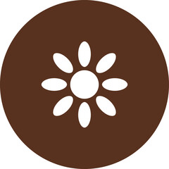 Marigold Flower Vector Icon Design