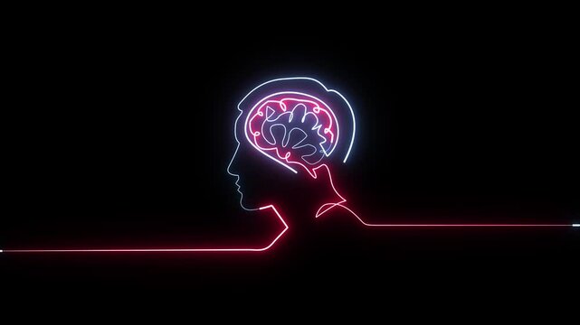  00:03 / 00:10	
1x 
 Save to Library
 Download HD Preview
 Find Similar
 
File #:  957084006
Neon icon with silhouette man head gears, Mental health concept. Business concept. Mental health concept. s