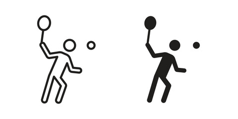 Badminton icon vector, Symbol, logo illustrations