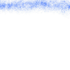 Abstract blue splatter texture forming a top border gradient