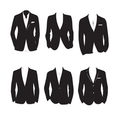 blazer silhouette set, Black & White silhouette set