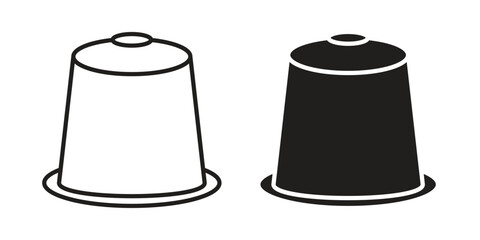 Coffee capsule icon vector collection. vector stock symbol illustrations