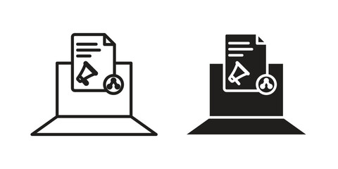 Content marketing icon vector collection. vector stock symbol illustrations