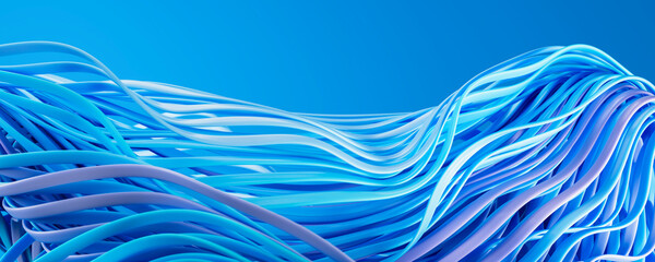 Wavy Gradient Layers in Flowing 3D Background