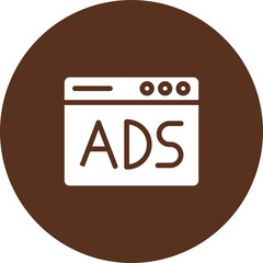 Ads Vector Icon Design