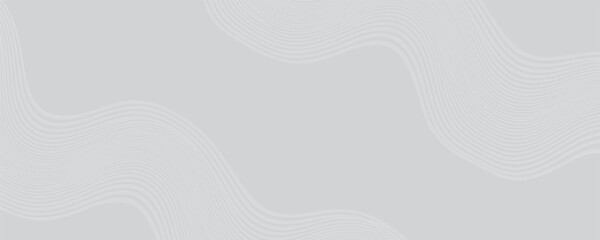 Abstract Black smooth wave on a white background. Dynamic sound wave. Design element. Vector illustration.