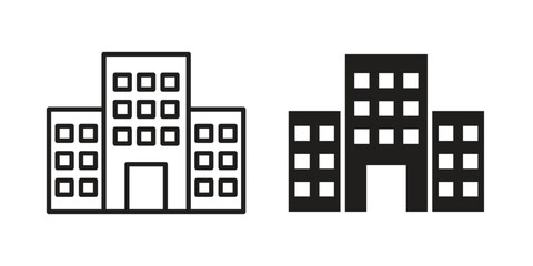 Office block icon vector collection. vector stock symbol illustrations