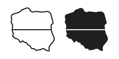 Poland icon vector collection. vector stock symbol illustrations