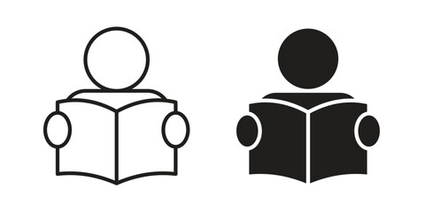 Reading icon vector collection. vector stock symbol illustrations