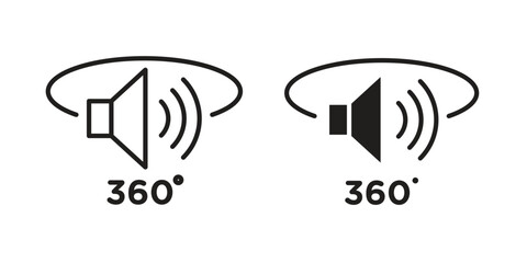 Surround sound icon vector collection. vector stock symbol illustrations