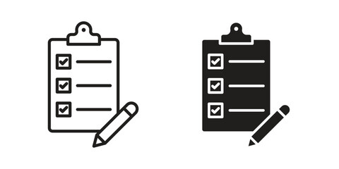 Survey icon vector collection. vector stock symbol illustrations
